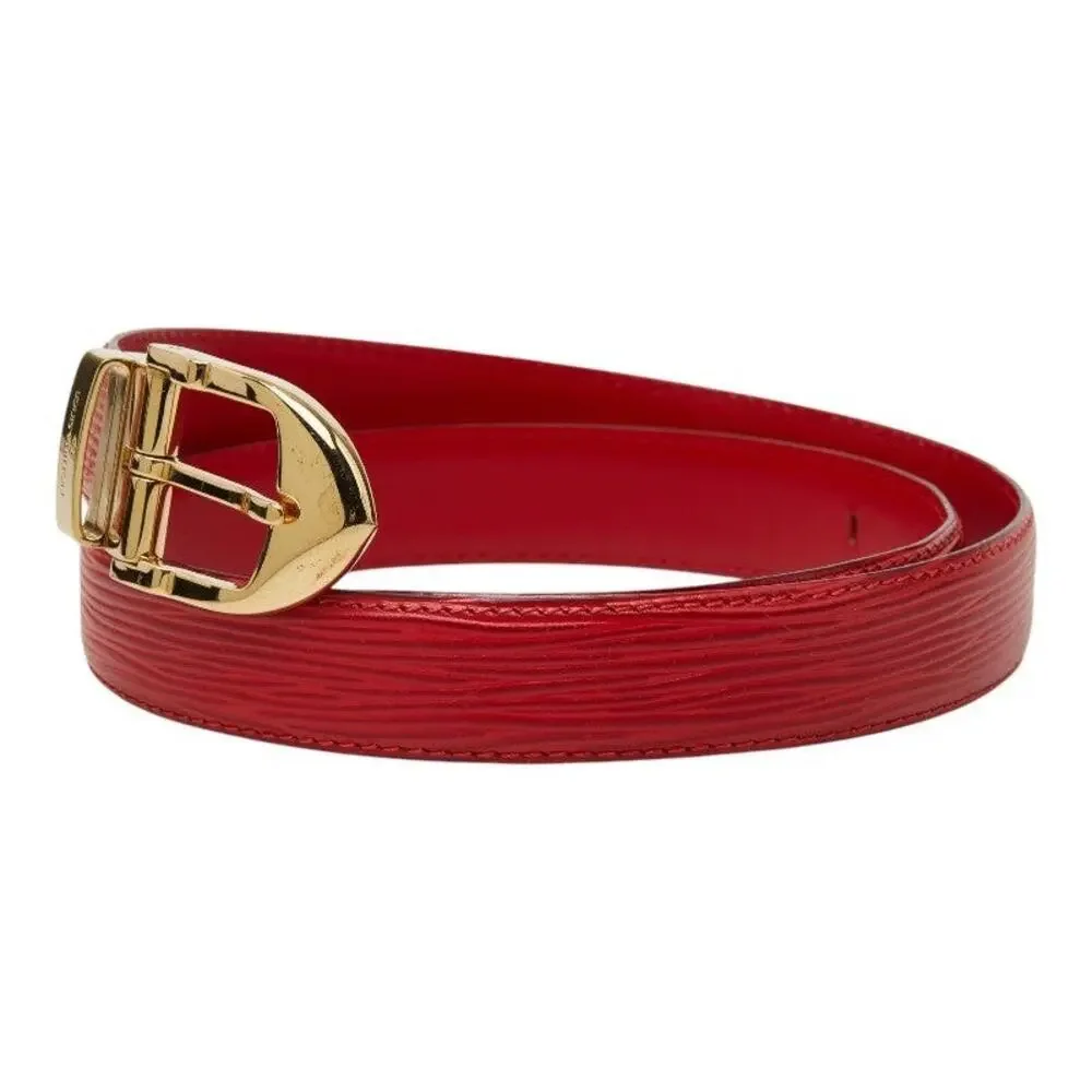 Louis Vuitton Epi Ceinture Classique Plain Belt Castilian Red